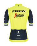 SANTINI джерсі з коротким рукавом - TREK SEGAFREDO 2021 - синій/жовтий