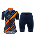SANTINI джерсі з коротким рукавом і шорти - SLEEK RAGGIO LADY - помаранчевий/синій