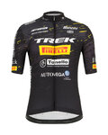 SANTINI джерсі з коротким рукавом - TREK PIRELLI MTB 20 - чорний/білі/жовтий