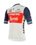 SANTINI джерсі з коротким рукавом - TREK SEGAFREDO 2020 - білі/синій/червоний