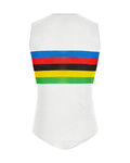 SANTINI футболка без рукавів - UCI RAINBOW - білі/веселка