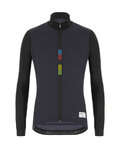 SANTINI зимова футболка з довгим рукавом - UCI RAINBOW WINTER - чорний