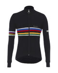 SANTINI зимова футболка з довгим рукавом - UCI RAINBOW WOOL - чорний