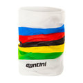 SANTINI краватка - UCI RAINBOW - білі/веселка
