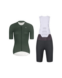 RIVANELLE джерсі з коротким рукавом і шорти - ELEVATE - antracitová/зелений