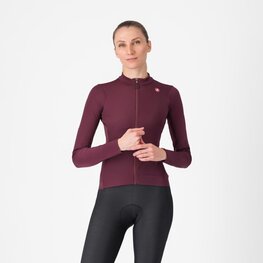 CASTELLI зимова футболка з довгим рукавом - ESPRESSO THERMAL W LS - червоний