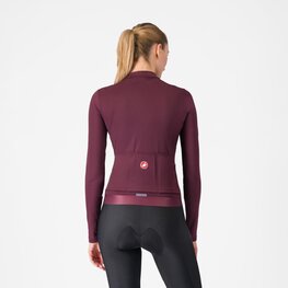 CASTELLI зимова футболка з довгим рукавом - ESPRESSO THERMAL W LS - червоний