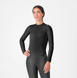 CASTELLI літній трикотаж з довгим рукавом - ESPRESSO - чорний