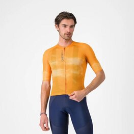 CASTELLI джерсі з коротким рукавом - CLIMBER'S A/C - помаранчевий