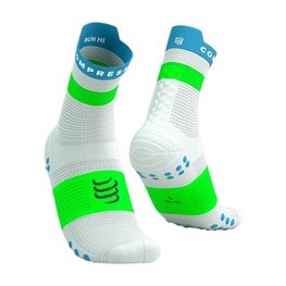 COMPRESSPORT класичні шкарпетки - PRO RACING SOCKS V4.0 RUN - білі/зелений