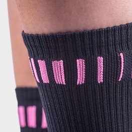 ALÉ класичні шкарпетки - LOGO Q-SKIN  - чорний/рожевий