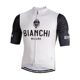 BIANCHI MILANO джерсі з коротким рукавом - PEDASO - чорний/білі