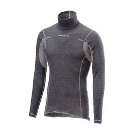 CASTELLI футболка з довгим рукавом - FLANDERS WARM NECK - сірий