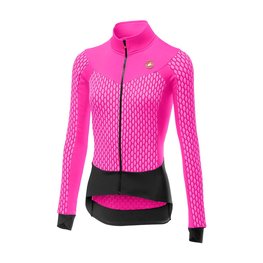 CASTELLI зимова футболка з довгим рукавом - SFIDA LADY WINTER - рожевий/чорний