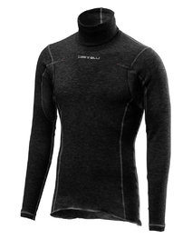 CASTELLI футболка з довгим рукавом - FLANDERS WARM NECK - чорний
