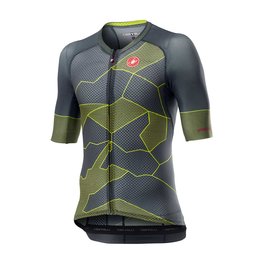 CASTELLI джерсі з коротким рукавом - CLIMBER'S 3.0 - сірий/жовтий