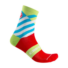 CASTELLI класичні шкарпетки - TALENTO W LADY - світло-зелений/світло-блакитний/червоний