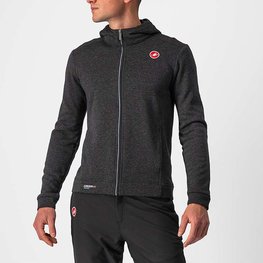 CASTELLI толстовка з капюшоном - MILANO FZ FLEECE - чорний