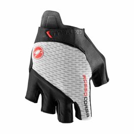 CASTELLI рукавички без пальців - ROSSO CORSA PRO V - білі