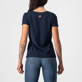 CASTELLI футболка з коротким рукавом - BELLAGIO TEE LADY - синій