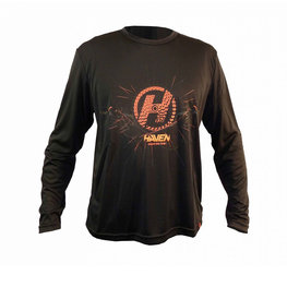 HAVEN літній трикотаж з довгим рукавом - NAVAHO LONG II - чорний/червоний