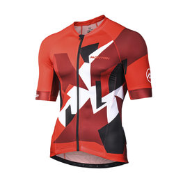 MONTON джерсі з коротким рукавом - CINDER - чорний/червоний/білі