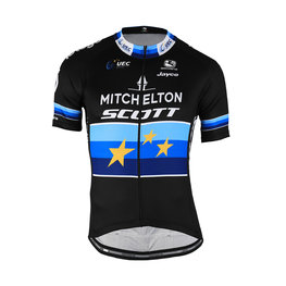 GIORDANA джерсі з коротким рукавом - MITCHELTON-SCOTT '19 - чорний/синій