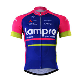 джерсі з коротким рукавом - LAMPRE 2017 - рожевий/синій