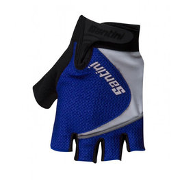 SANTINI рукавички без пальців - STUDIO - чорний/бірюза