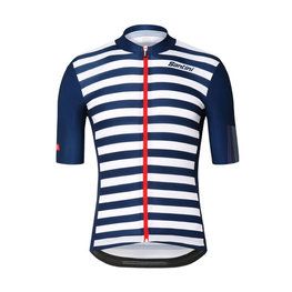 SANTINI джерсі з коротким рукавом - LA VUELTA 2018 - білі/синій