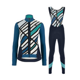 SANTINI Зимова джерсі та штани - CORAL R. LADY WINTER - чорний/синій