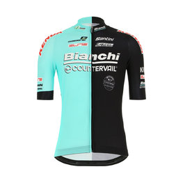 SANTINI джерсі з коротким рукавом - TEAM BIANCHI 2019 - чорний/бірюза