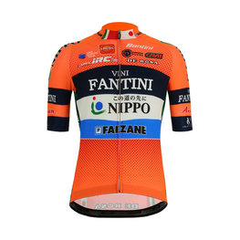 SANTINI джерсі з коротким рукавом - NIPPO FANTINI 2019 - синій/чорний/помаранчевий/білі