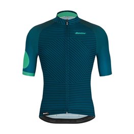 SANTINI джерсі з коротким рукавом - KARMA MILLE - синій/зелений