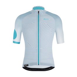 SANTINI джерсі з коротким рукавом - KARMA MILLE - світло-блакитний/білі