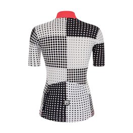 SANTINI джерсі з коротким рукавом - TONO SFERA LADY - чорний/білі