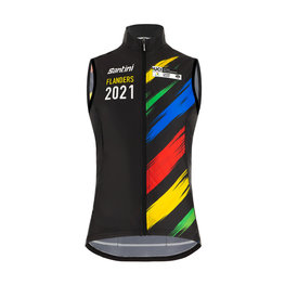 SANTINI жилет - UCI WC FLANDERS 2021 - веселка/чорний
