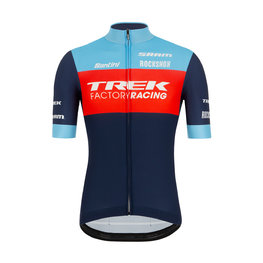 SANTINI джерсі з коротким рукавом - TREK TFR XC 2021 - світло-блакитний/синій