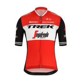 SANTINI джерсі з коротким рукавом - TREK 2019 SLEEK99 - білі/чорний/червоний