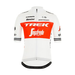 SANTINI джерсі з коротким рукавом - TREK 2019 BLEND - білі/червоний
