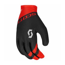SCOTT рукавички з довгими пальцями - RC TEAM LF - чорний/червоний