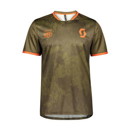 SCOTT джерсі з коротким рукавом - TRAIL FLOW - зелений/помаранчевий