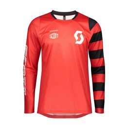 SCOTT літній трикотаж з довгим рукавом - TRAIL VERTIC SUMMER - червоний/білі