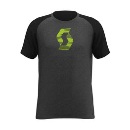 SCOTT футболка з коротким рукавом - 10 ICON RAGLAN - чорний/сірий