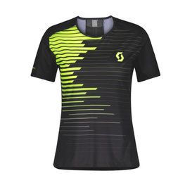 SCOTT футболка з коротким рукавом - RC RUN LADY - чорний/жовтий