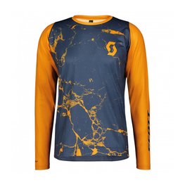 SCOTT літній трикотаж з довгим рукавом - TRAIL VERTIC LS - синій/помаранчевий