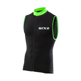 SIX2 безрукавний - BIKE2 STRIPES - чорний/зелений