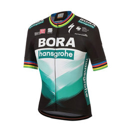 SPORTFUL джерсі з коротким рукавом - BORA HANSGROHE 2020 - чорний/зелений/багатоколірний