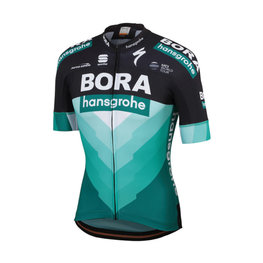 SPORTFUL джерсі з коротким рукавом - BORA HANSGROHE 2019 - чорний/зелений