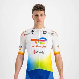 SPORTFUL джерсі з коротким рукавом - TOTAL ENERGIES 2022 - білі/синій/помаранчевий/жовтий